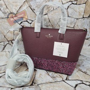 #bagsavenue Ina Saffiano PVC Cherrywood Burgundy Satchel Crossbody Kate Spade